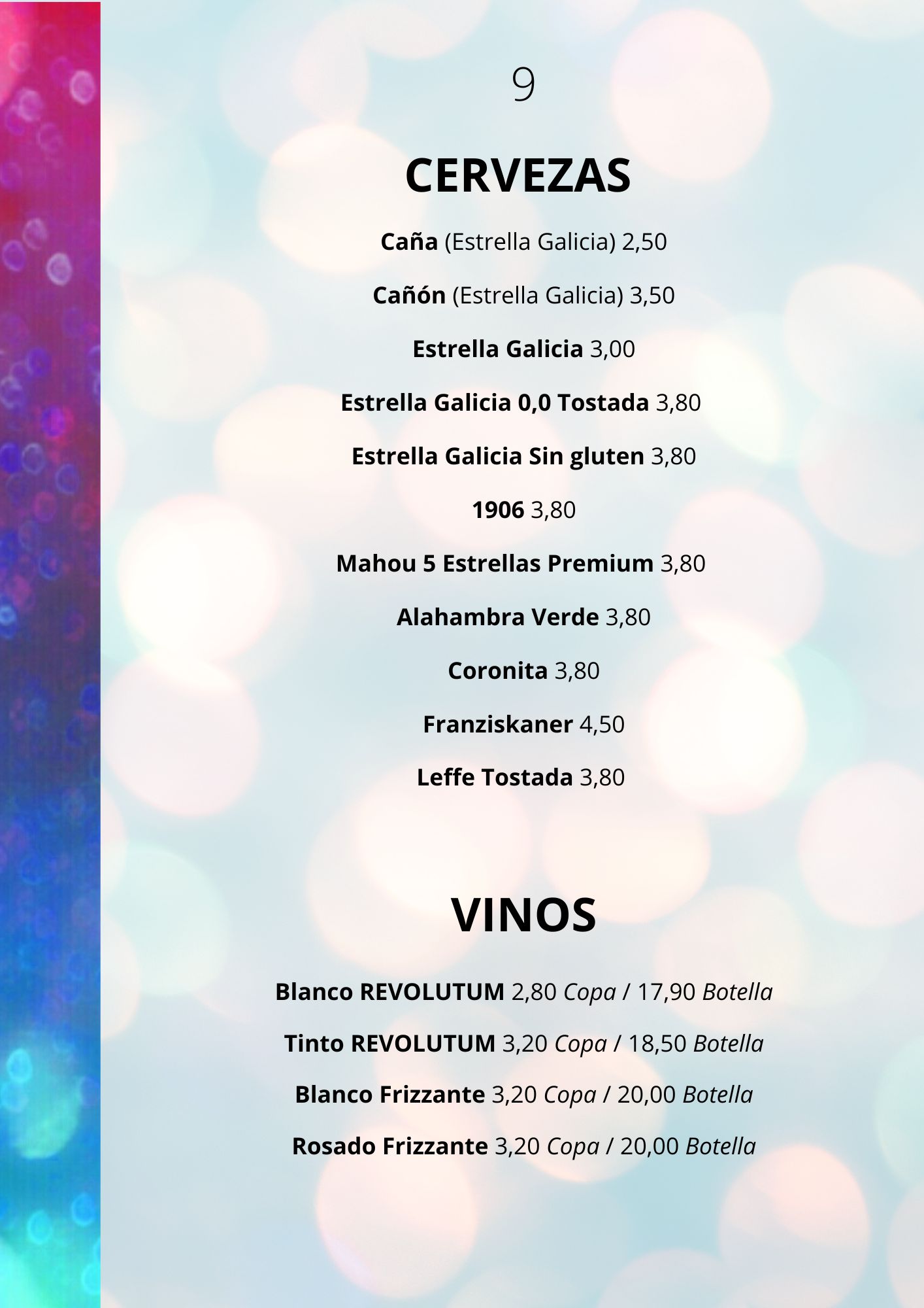 cervezas y vinos